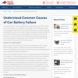 Understand Common Causes of Car Battery Failure · Carfit