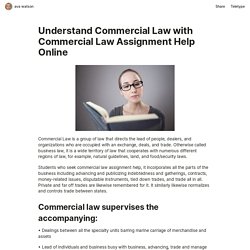 Understand Commercial Law with Commercial Law Assignment Help Online