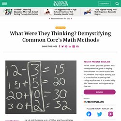 How to Understand Common Core’s Math Methods