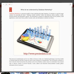 precise data: What do we understand by Database Marketing?