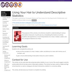 Using Your Hair to Understand Descriptive Statistics