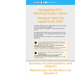 Browse and understand the IPCC report / Explorer et comprendre le rapport du GIEC