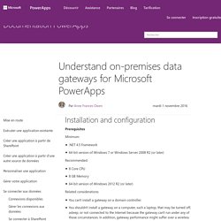 Understand on-premises data gateways for Microsoft PowerApps