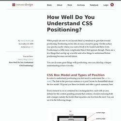 How Well Do You Understand CSS Positioning?