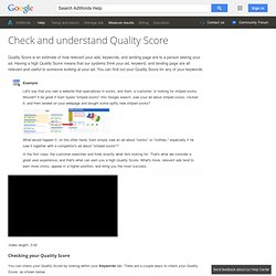 Quality Score - AdWords Help