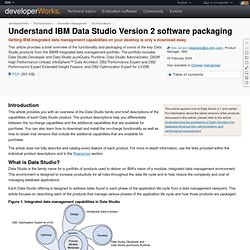 Understand IBM Data Studio Version 2 software packaging