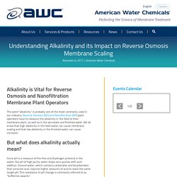 Reverse Osmosis Membrane - Understanding Alkalinity and its Impact