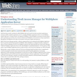Understanding Tivoli Access Manager for WebSphere Application Server