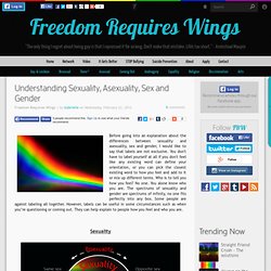 Understanding Sexuality, Asexuality, Sex and Gender - Freedom Requires Wings