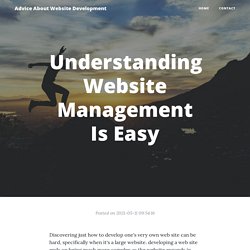 Understanding Website Management Is Easy