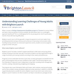Understanding Learning Challenges of Young Adults with Brighton Launch