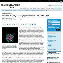 Understanding Throughput-Oriented Architectures