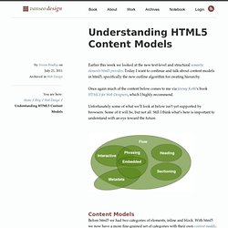 Understanding HTML5 Content Models