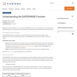 Understanding the DATEPARSE Function