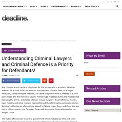 Understanding Criminal Lawyers and Criminal Defence is a Priority for Defendants!