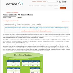 Understanding the Cassandra Data Model