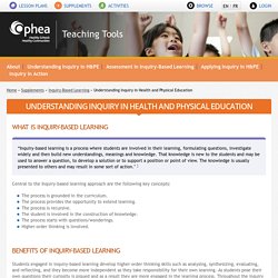 Understanding Inquiry in Health and Physical Education