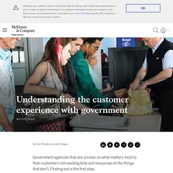 Understanding the customer experience with government