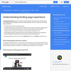 Understanding Landing Page Quality - AdWords Help