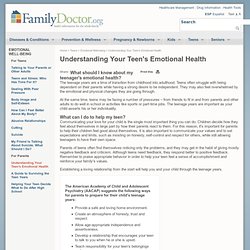 Understanding Your Teenager's Emotional Health