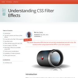 Understanding CSS Filter Effects