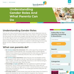Start by understanding gender roles