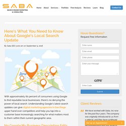 Understanding Google's Recent Local Search Update