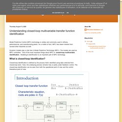 PID Tuning Company : Understanding closed-loop multivariable transfer function identification