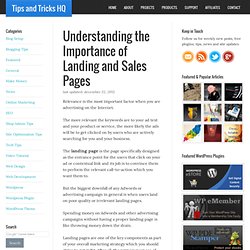 Understanding the Importance of Landing and Sales Pages