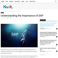 Understanding the importance of SAP - Guides,Business,Reviews and Technology