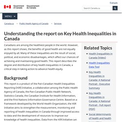 Understanding Key Health Inequalities in Canada