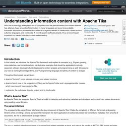 Understanding information content with Apache Tika