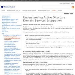 Understanding Active Directory Domain Services Integration