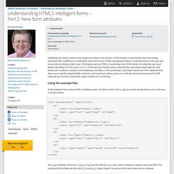Understanding HTML5 intelligent forms – Part 2: New form attributes