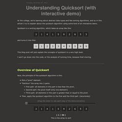 Understanding Quicksort (with interactive demo) ★ me.dt.in.th