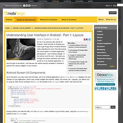 Understanding User Interface in Android - Part 1: Layouts