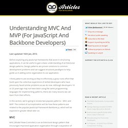 Understanding MVC And MVP (For JavaScript And Backbone Developers)