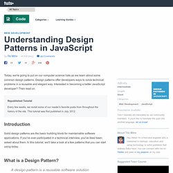 Understanding Design Patterns in JavaScript