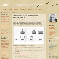 Understanding the four layers of JavaScript OOP