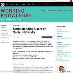 Understanding Users of Social Networks