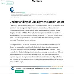 Dim Light Melatonin Onset