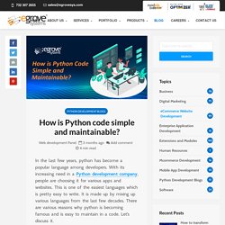 Understanding the Simplicity and Maintainability of Python Web Development