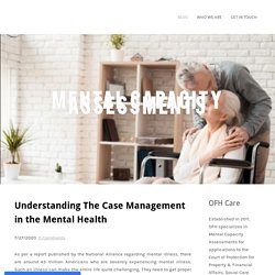 Understanding The Case Management in the Mental Health