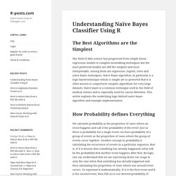 Understanding Naïve Bayes Classifier Using R