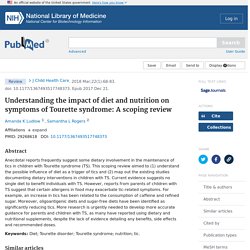Understanding the Impact of Diet and Nutrition on Symptoms of Tourette Syndrome: A Scoping Review - PubMed