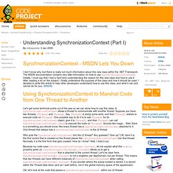 Understanding SynchronizationContext (Part I)
