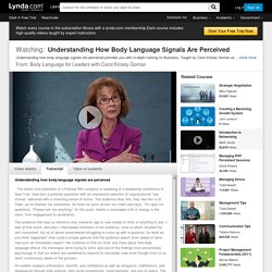 Understanding How Body Language Signals Are Perceived