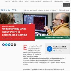 Understanding what doesn’t work in personalized learning
