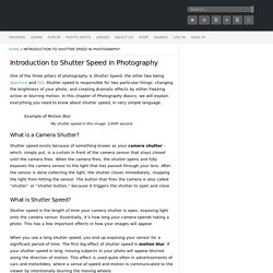 Understanding Shutter Speed - A Beginner's Guide