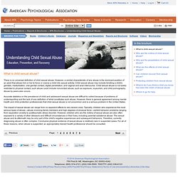 Understanding Child Sexual Abuse: Education, Prevention, and Recovery